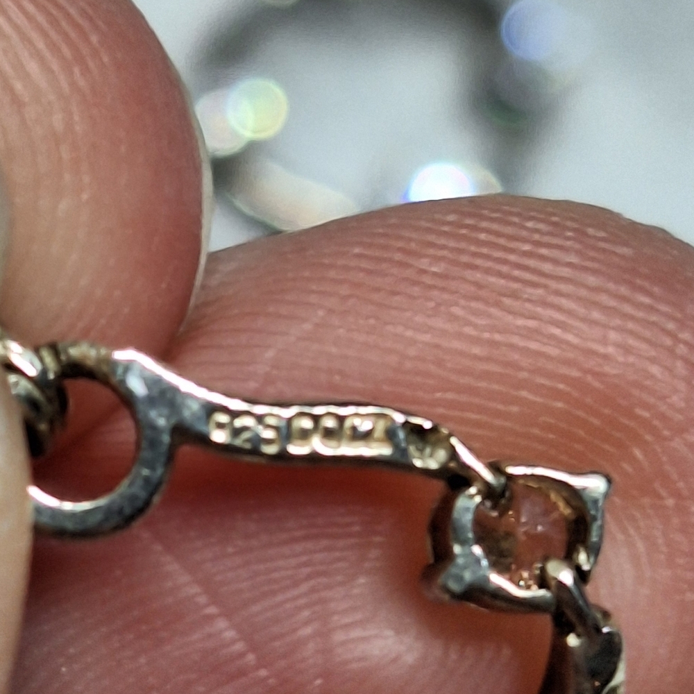 Vintage Cubic Zirconia 925 Silver Bracelet - Picture 5 of 7